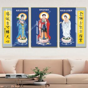 Tranh Tây Phương Tam Thánh bộ 3