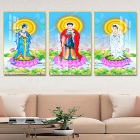 Tranh Tây Phương Tam Thánh bộ 3