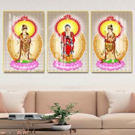 Tranh Tây Phương Tam Thánh bộ 3