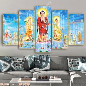 Tranh Tây Phương Cực Lạc Bộ 5 Tấm