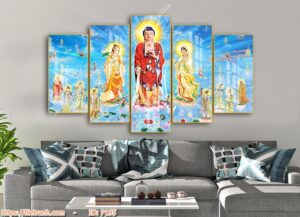 Tranh Tây Phương Cực Lạc Bộ 5 Tấm